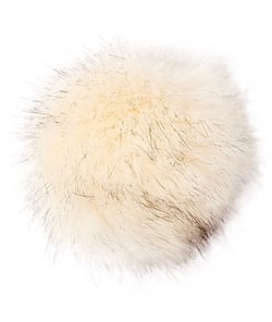 Pompons Premium Fausse Fourrure - 10cm de diamètre - Rico Design 24 Creme