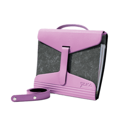 Porte-classeur avec poignée et bandoulière Rose - CEP