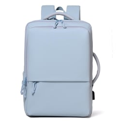 Sac À Dos Ordinateur Grande Capacité Imperméable Avec Port USB Noir Bleu YONIS