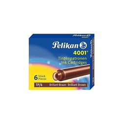 Pelikan Cartouches d'encre 4001 TP/6, marron-brillant