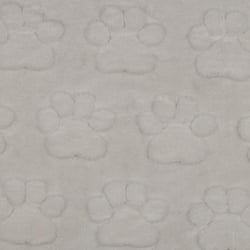 Tissu Fausse fourrure Misha patoune uni Blanc
