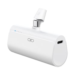 Force Power Powerbank 5000mAh PD 20W avec Connecteur USB-C Intégré et Indicateurs LED Blanc