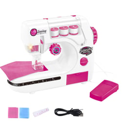 Jouet Machine à coudre pour enfants, fil, matériaux, lumières et sons