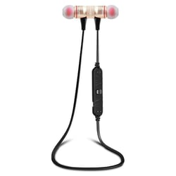 Casque Sport Bluetooth Sans Fil Stéréo Léger Autonomie 9h Noir Or YONIS