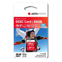 AGFAPHOTO Carte mémoire microSDHC - 10582 - Capacité 64GB - Noir