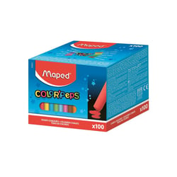 Boite de 100 craies de couleur pour ardoises noires White'Peps Maped