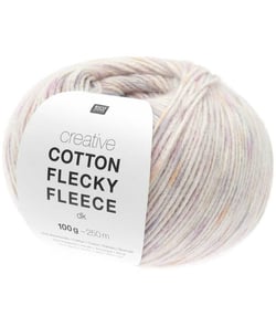 Pelote de coton Creative Cotton Flecky Fleece dk - Rico Design Multicolore (011 - Lilas clair)