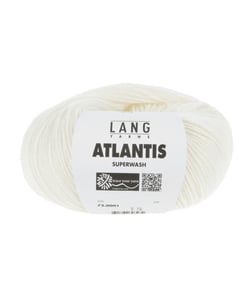 Pelote de laine vierge ATLANTIS - Lang Yarns 0001 Blanc