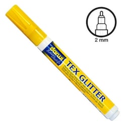 Darwi - Feutre peinture pour tissu Jaune pailleté