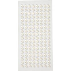 Demi-Perles, d 5 mm, blanc, 144 pièces/ 1 Pq.