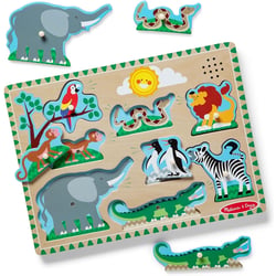 Puzzle sonore animaux du zoo - Melissa & Doug