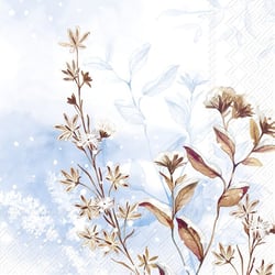 Lot de 4 serviettes en papier découpage collage 33 cm NATURE EN HIVER N 105
