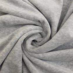Tissu Jersey Velours tout doux Gris chiné clair