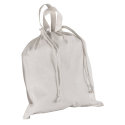 Sac en coton av. cordon, non imprimé, blanc, 40x42cm, 1 pce.