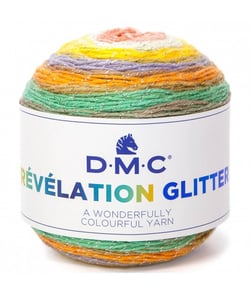 Pelote de laine REVELATION GLITTER pour étoles - DMC Wonder 502 Jaune