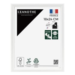 Cadre photo Essentiel exposition blanc 18x24 cm