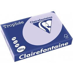 Ramette de papier Clairefontaine Trophée - 250 feuilles - A4 - Lilas pastel - 120g