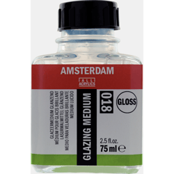 Médium pour glacis - Brillant - Peinture acrylique - Amsterdam - Flacon 75ml