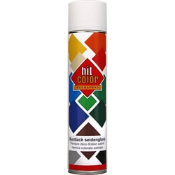 Spray de peinture - Blanc pur - Satiné - Décoration - Tous supports - Hit Color - 600ml
