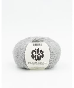 Pelote de Laine et Mohair PINGO MODOUX - Douceur et Style Réunis - Pingouin Gris Clair