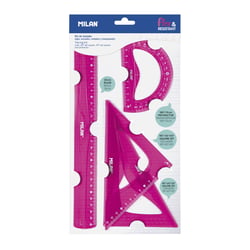 Kit de règles FlexetResistant rose série Acid
