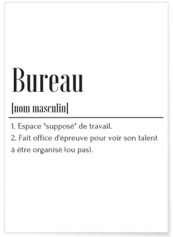Affiche Définition Bureau | A3 : 29,7x42cm