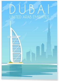Affiche Dubaï | A3 : 29,7x42cm