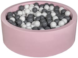 Piscine à balles Aire de jeu + 450 balles rose blanc,gris - Velinda