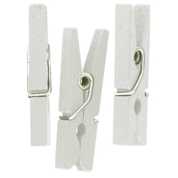 MégaCréa DIY - Pinces à linge en bois blanc 2,5 cm 50 pièces