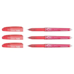 Lot de 3 stylos roller Pilot FriXion Point 0,5 mm - Rouge