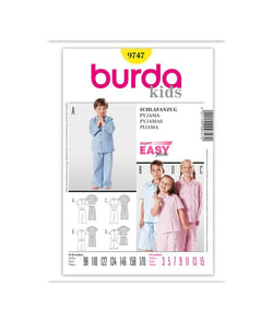 Patron Burda 9747 Kids Pyjama taille n°FR 3-15 ANS