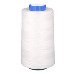 Cône 5000 mètres fil blanc 100% polyester Oeko Tex