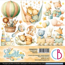 24 papiers de die cuts scrapbooking carterie 15 x 15 cm Ciao Bella LUNIBLOOM