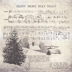 Lot de 4 serviettes en papier découpage collage 33 cm MUSIQUE DE NOEL N 604