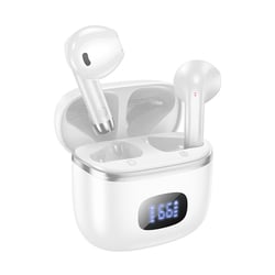 Ecouteurs Bluetooth Sans Fil Avec Affichage LED Et Longue Autonomie Blanc YONIS