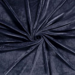 Tissu Velours d'ameublement extensible Alcéa uni Bleu acier