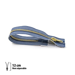 Fermeture éclair Z15 spécial jean's - Non séparable 6mm - 12 cm