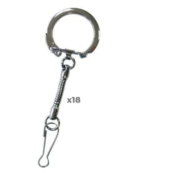 18 porte-clés avec mousqueton hématite 6 cm
