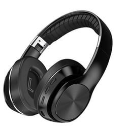 Casque Audio Bluetooth 5.0 Pliable Sans Fil Avec Micro Et Carte TF Rouge Noir YONIS