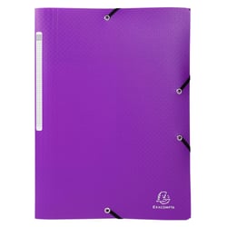 Chemise à élastiques 3 rabats PP OPAK - A4 - Violet - x 50 - Exacompta
