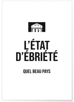 Affiche État d'ébriété | A3 : 29,7x42cm