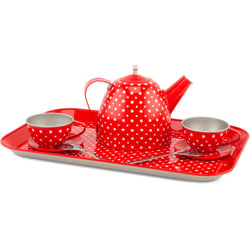 Dinette en métal rouge à pois - Ulysse