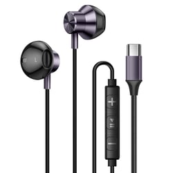 LinQ Écouteurs Intra USB-C Aimantés Musique et Appels Mains Libres Gris