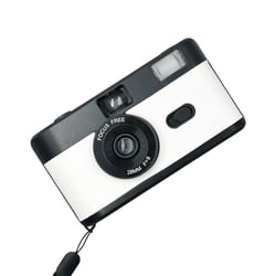 Appareil Photo Enfant Réutilisable Avec Flash Intégré Et Objectif 28mm Noir + Blanc YONIS
