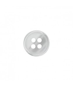 Carte de 7 boutons chemises (2x9mm et 5x12mm) 4 trous - Union Knopf Blanc