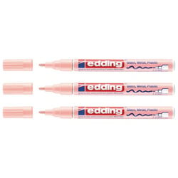 Lot de 3 marqueurs peinture brillante - EDDING - rose pastel - 1-2 mm