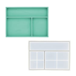 Moule en silicone 24cm x 17cm x 2cm - Plateau cosmétique à compartiments