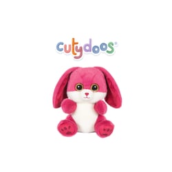 Peluche - Peluche Lapin RUBY> rose framboise – 23 cm