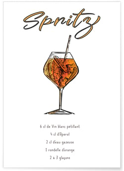 Affiche Cocktail Spritz | A3 : 29,7x42cm