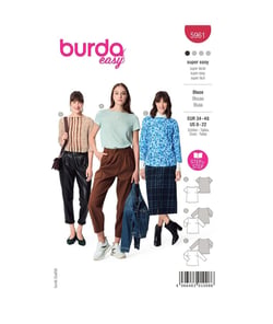 Patron Burda 5961 - Blouse sobre avec pinces et encolure arrondie du 36 au 50 (FR) taille n°FR 36-50